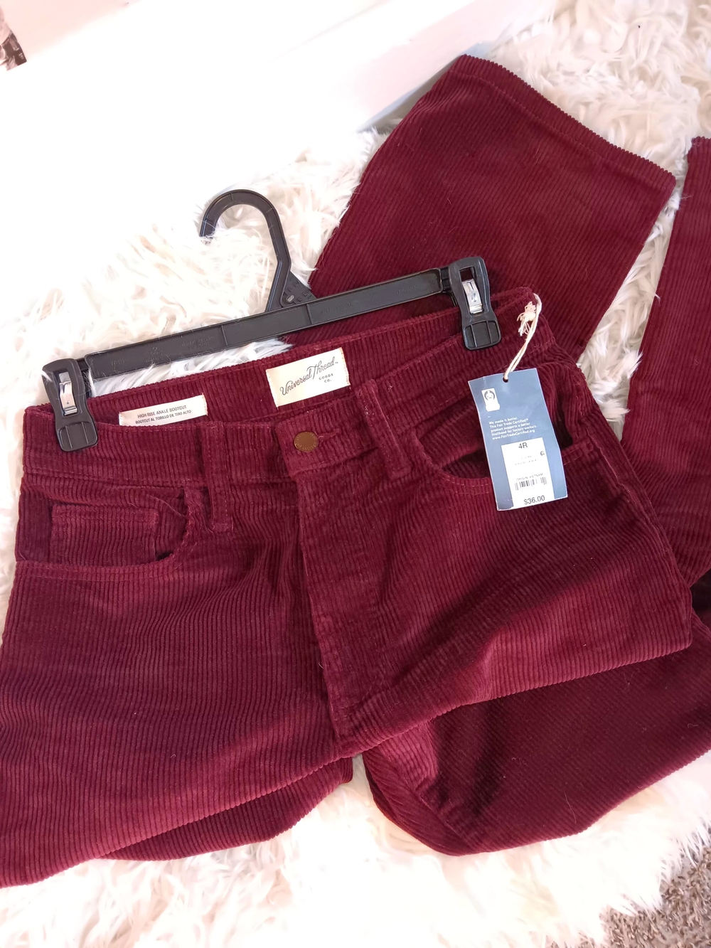 Target American Threads Women's Corduroy Jeans - Burgundy
